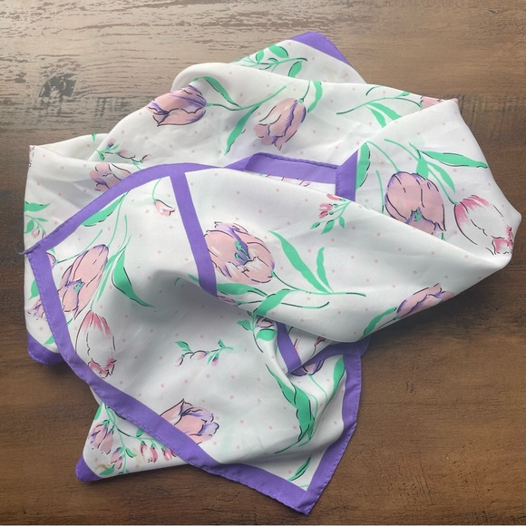 Vintage Floral Scarf - Picture 5 of 8